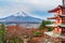 Mount Fuji, Chureito Pagoda in Autumn