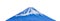 Mount Fuji isolated on white background. It is the highest volcano in Japan