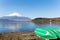 Mount Fuji and lake