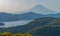 Mount Fuji and lake Ashinoko