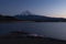 Mount Fuji and Lake Kawaguchi during sunset, Japan