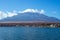 Mount Fuji and Lake Yamanaka in Yamanashi, japan