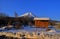 Mount Fuji snowy and blue sky from Oshino Village Japan