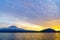 Mount Fuji sunset, Japan.