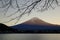 Mount Fuji, view from Kawaguchi town in Japan