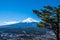 Mount Fuji view from Mt. Fuji Panorama Rope way, commonly called Fuji san in Japanese, Mount Fuji`s exceptionally symmetrical con