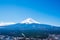 Mount Fuji view from Mt. Fuji Panorama Rope way, commonly called Fuji san in Japanese, Mount Fuji`s exceptionally symmetrical con