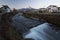 Mount Fuji and Water Stream in a small village, Japan