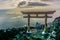 MOUNT FUJI, YAMANASHI, JAPAN - July 25, 2017 : Torii on top of F