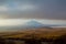 Mount Hanang and Balangida Valley, Tanzania, at heavy sky dawn