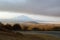 Mount Hanang and Balangida Valley, Tanzania, at heavy sky dawn