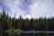 Mount Jefferson From Head Lake, Western Oregon