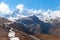 Mount Kazbek. Georgian landscape with mountain road