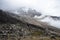 Mount Kilimanjaro with fog