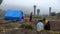 Mount Kilimanjaro / Tanzania: 4 January 2016: high camp on Mount Kilimanjaro with many people preparing and setting up camp