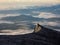 Mount Kinabalu South Peak at Sunrise, Sabah, Malaysia