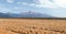 Mount Krivan peak Slovak symbol wide panorama with autumn dry field in foreground, Typical autumnal scenery of Liptov region,