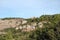 The mount of La Mola next to Montserrat. Sanctuary of La Mola at the top of the mountain. Catalunya El Valles Barcelona.