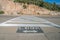 Mount Lemmon, Arizona- Crosswalk on a highway beside the rocky mountain wall