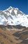 Mount Lhotse south rock face, vector illustration