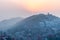 Mount lushan in sunset