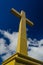 Mount Macedon Memorial Cross against a blue sky