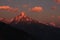 Mount Machapuchare at sunset