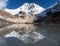 Mount Makalu mirroring in lake