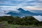 Mount Merapi and Merbabu in the background taken from mount Prau, Jogjakarta, Indonesia