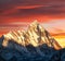 Mount Nanda Devi sunset view India Himalaya mountain