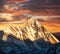 Mount Nanda Devi sunset view India Himalaya mountain