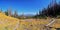 Mount Nebo Wilderness Peak, Views of hiking trail with peak of 11,933 feet, fall leaves panoramic, Wasatch Range of Utah