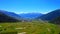 Mount Ortler on the horizon - South Tyrol - Val Venosta - Italy - 4k drone photo