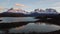 Mount Payne Grande, Nordenskjold Lake in Chile, Patagonia. View of Mount Payne Grande