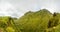 Mount Pelee green volcano cone crater panorama, Martinique,  French overseas department
