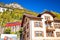 Mount Pilatus worlds steepest cogwheel railway starting station in Alpnachstad village