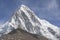 Mount Pumori and Kala Patthar Lower peak Nepal. Himalaya Mountain Range. Trek to Everest Base Camp