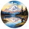 Mount Rainier Cartoon Composition Sticker - Highly Detailed Die Cut Art