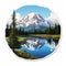 Mount Rainier Decal: Highly Detailed Sticker Of Realistic Landscape