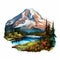 Mount Rainier Mountain Landscape Car Decal Sticker