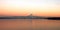 Mount Rainier over Tacoma, Washington, USA.Views of the volcano from the side of Commensement Bay. October, 2019.