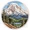 Mount Rainier Sticker - Highly Detailed Realistic Die Cut Sticker