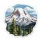 Mount Rainier Sticker - Highly Detailed Realistic Die Cut Sticker