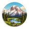 Mount Rainier Sticker - Highly Detailed Realistic Landscape Art