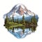 Mount Rainier Sticker - Highly Detailed Realistic Landscape Design