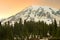 Mount Rainier summit and Paradise area at Mount Rainier National Park, USA