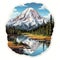 Mount Rainier Vinyl Decal - Detailed And Realistic Sticker