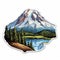 Mount Rainier Vinyl Sticker - Highly Detailed Realistic Design