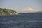 Mount Rainier and West Point Lighthouse, USA