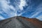 Mount Rinjani sand track with magnificent blue sky